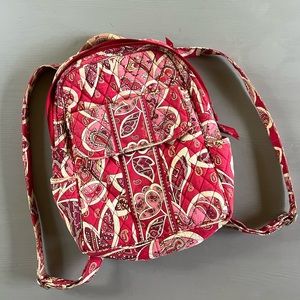 Red Vera Bradley Mini Backpack